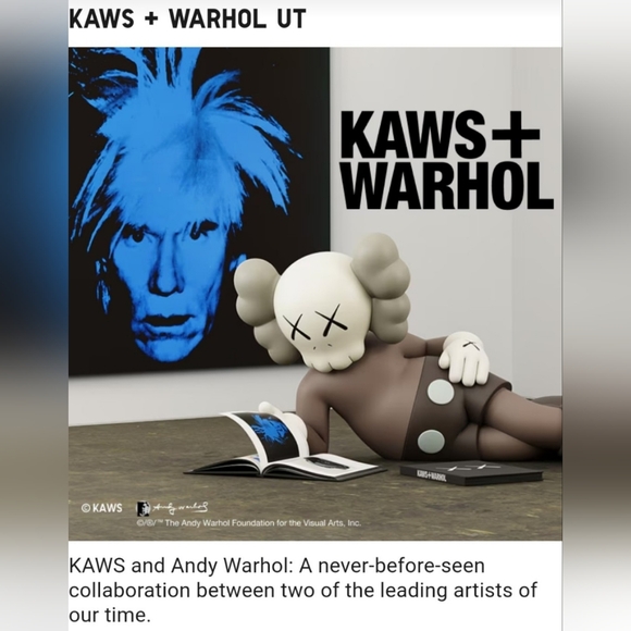 Brand new! KAWS + WARHOL ARTBOOK plus tote bag - Picture 3 of 9